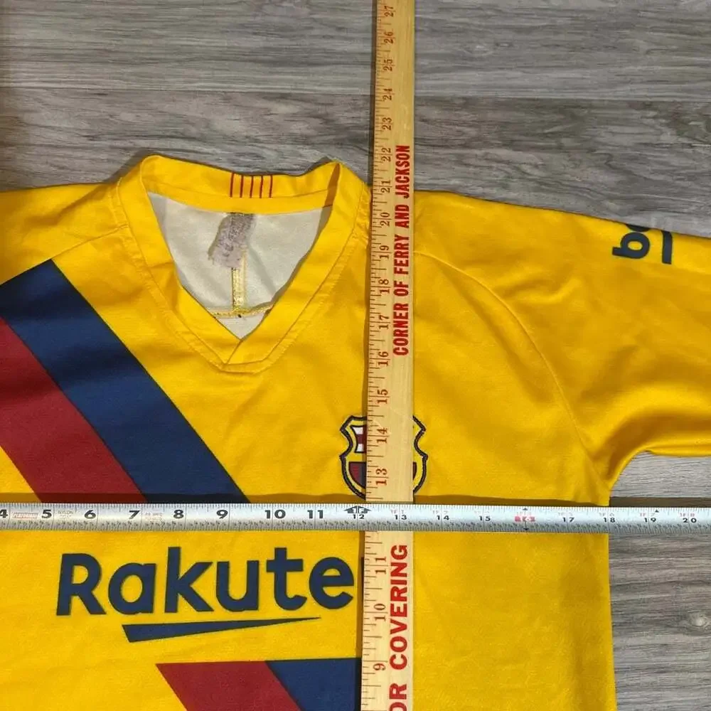Nike Youth FC Barcelona 2019-2020 Away Football Soccer Jersey Yellow
